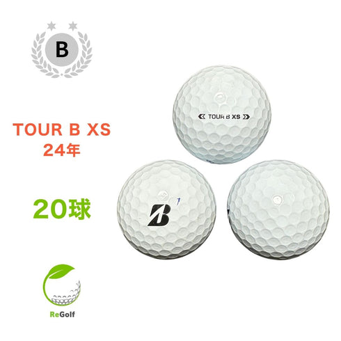 【中古】 ロストボール ブリヂストン ツアーB TOUR B XS ホワイト 2024年モデル 20球 Bランク ゴルフボール リゴルフ